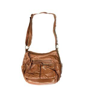 Bueno Brown Faux Leather Bag Crossbody or Shoulder Multi-Pocket Super Soft Vegan